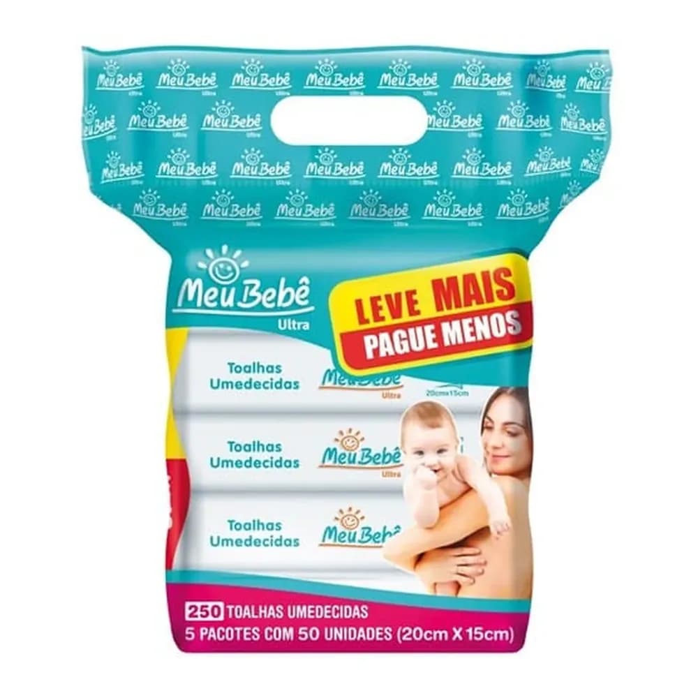 Toalha umedecida meu bebe ultra leve mais pague menos com 250