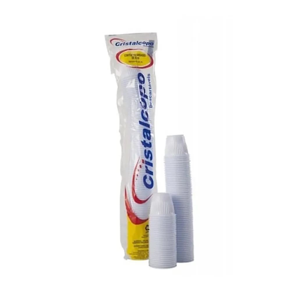 Copo de cafe descartavel cristalcopo 50ml embalagem 100 un