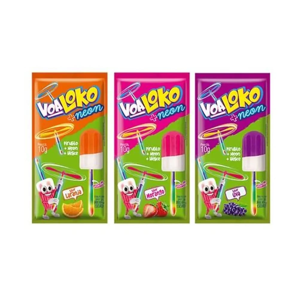 Pirulito voa loko 10g morango