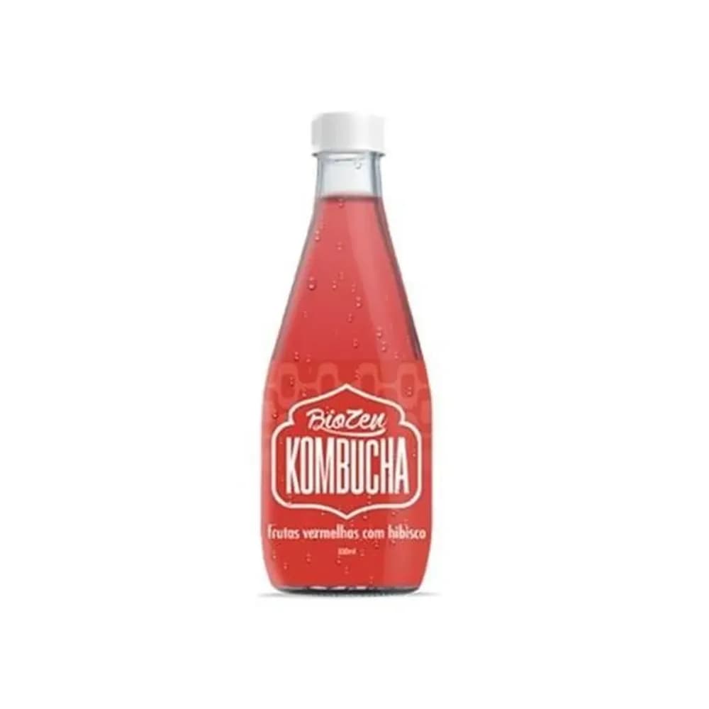Kombucha biozen frutas vermelhas hibisco embalagem 300ml