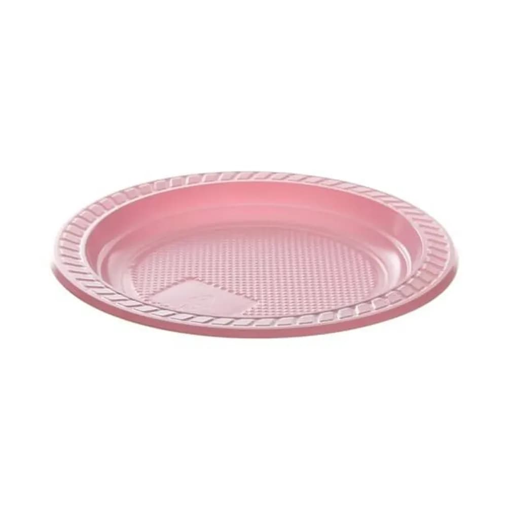 Prato start festas redondo rosa 15cm embalagem 10un