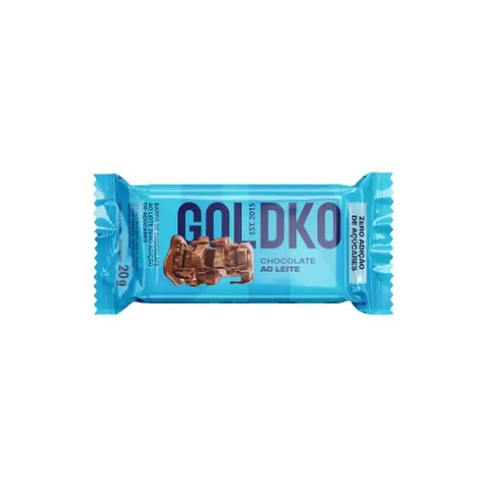Chocolate 36% cacau ao leite zero acucar goldko 20g