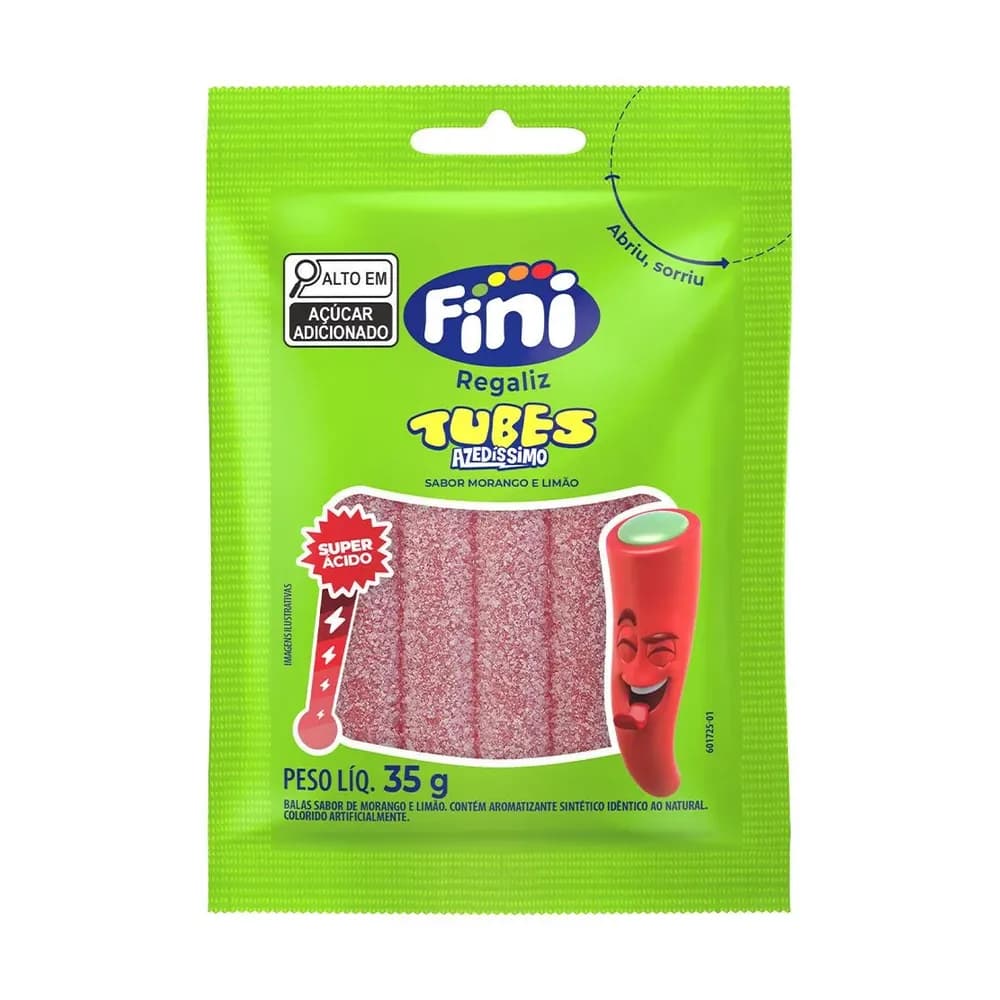 Bala fini tubes azedissimo 35g