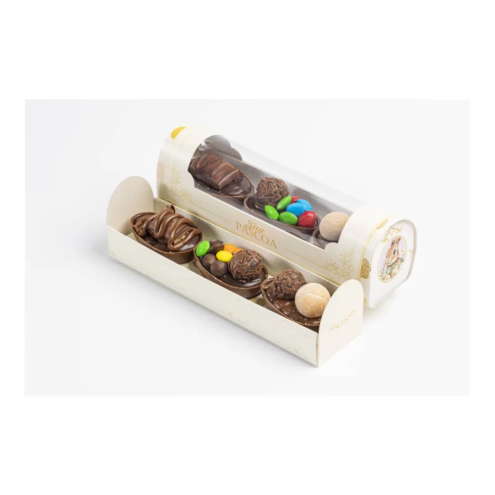 Trio gourmet kids ovo de colher kinder, nutella e m&ms 3x50g