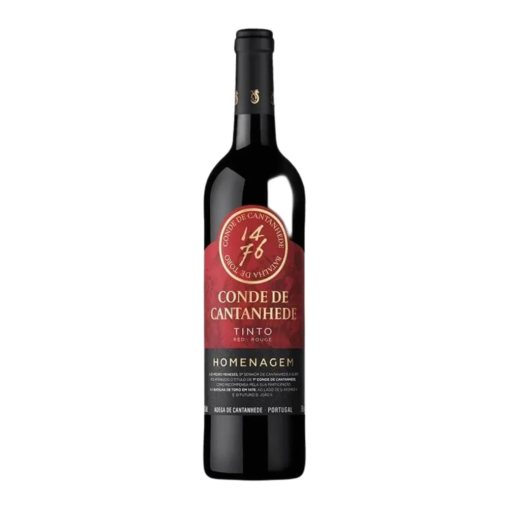 Vinho tinto conde de cantanhade meio seco garrafa 750ml