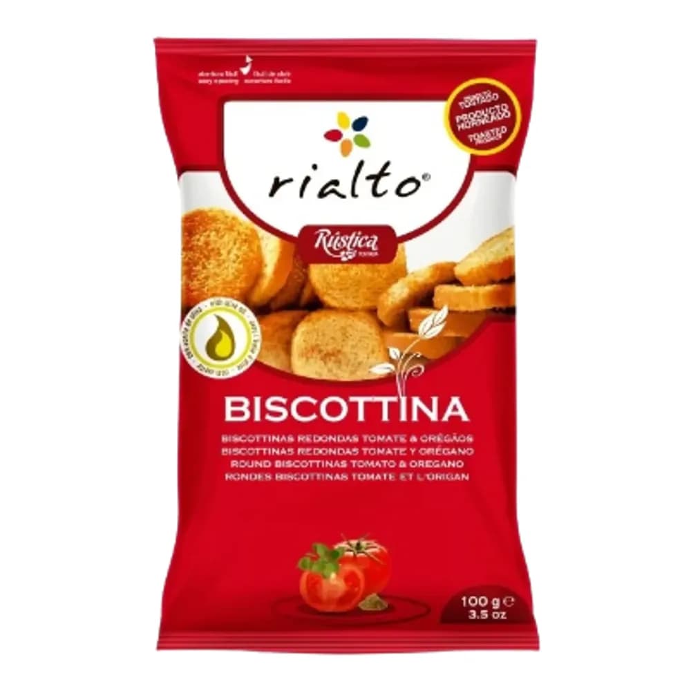 Mini torrada sabor tomate e oregano rialto 100g