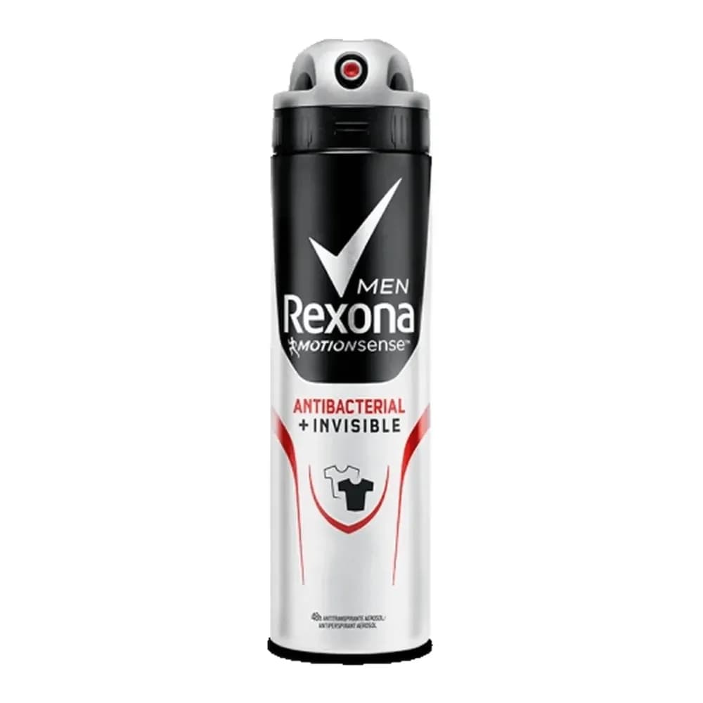 Desodorante aerosol feminino antibacterial + invisible rexona 150ml