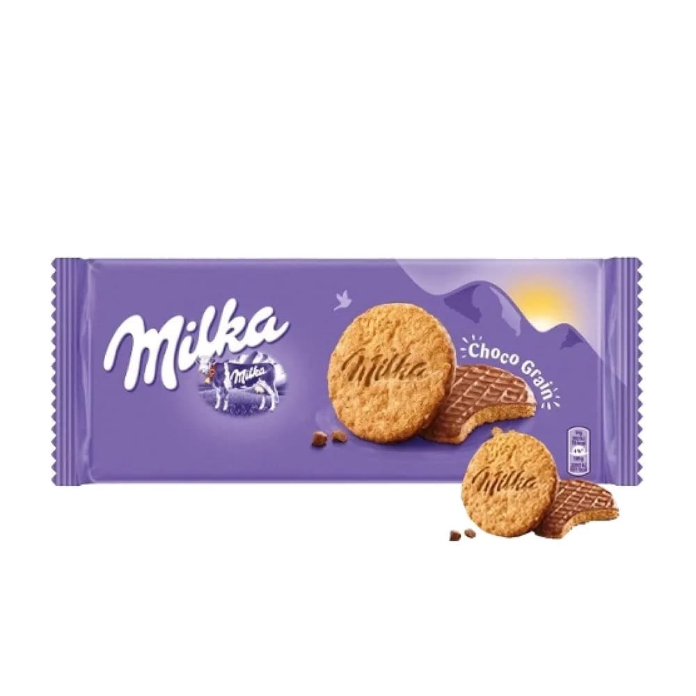 Biscoito milka choco grains embalagem 126g