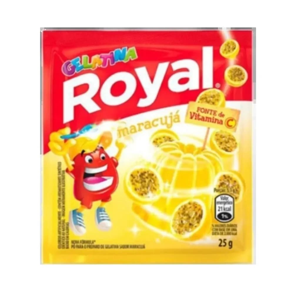 Gelatina em po sabor maracuja royal 25g