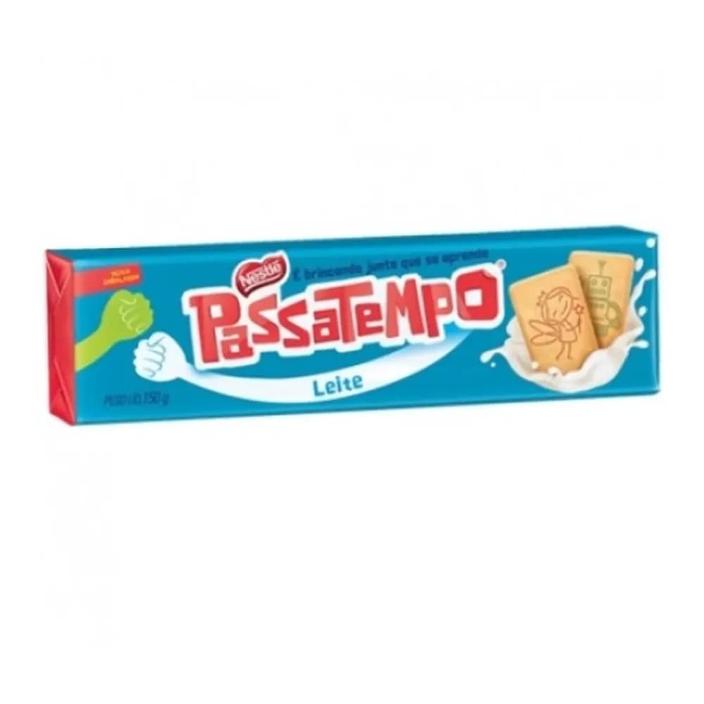 Biscoito recheado leite nestle passatempo 130g
