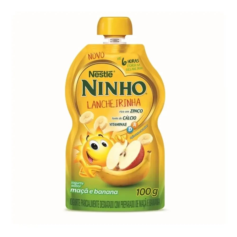 Iogurte pounch maca e banana nestle ninho 100g