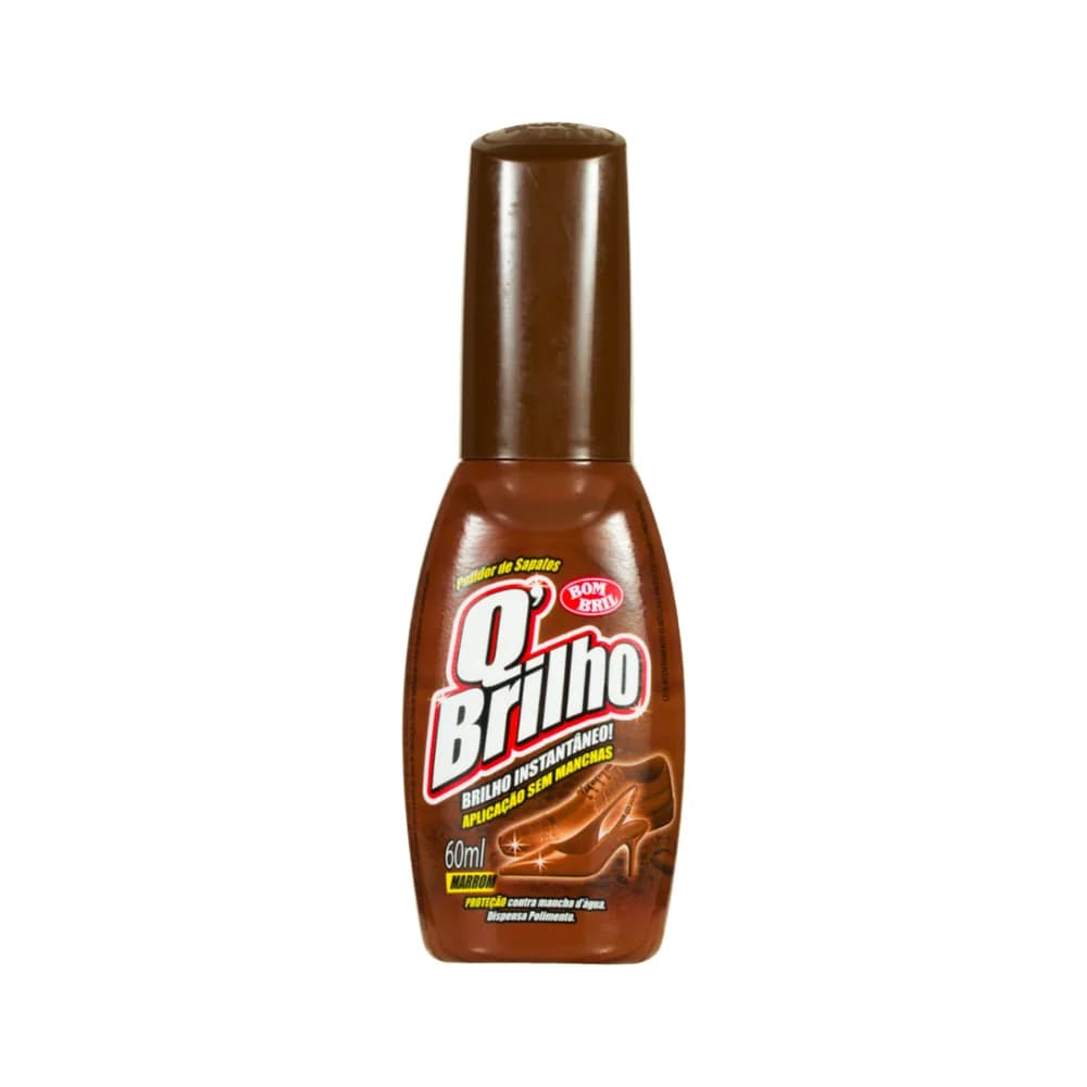 Cera liquida para sapato marrom q'brilho 60ml