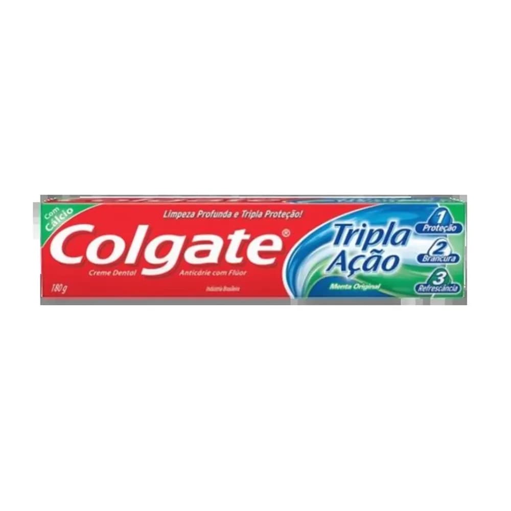 Creme dental colgate tripla acao menta original 180g