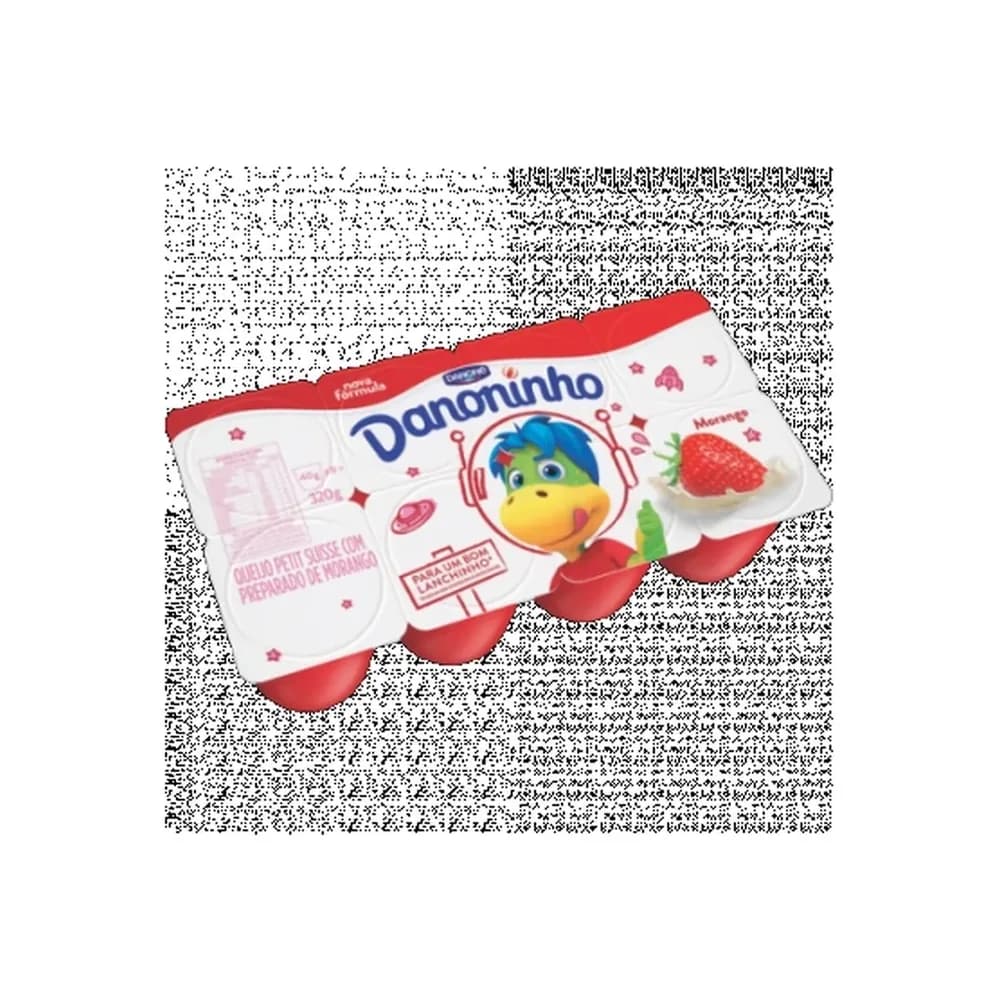 Danoninho petit suisse morango 320g 8 unidades