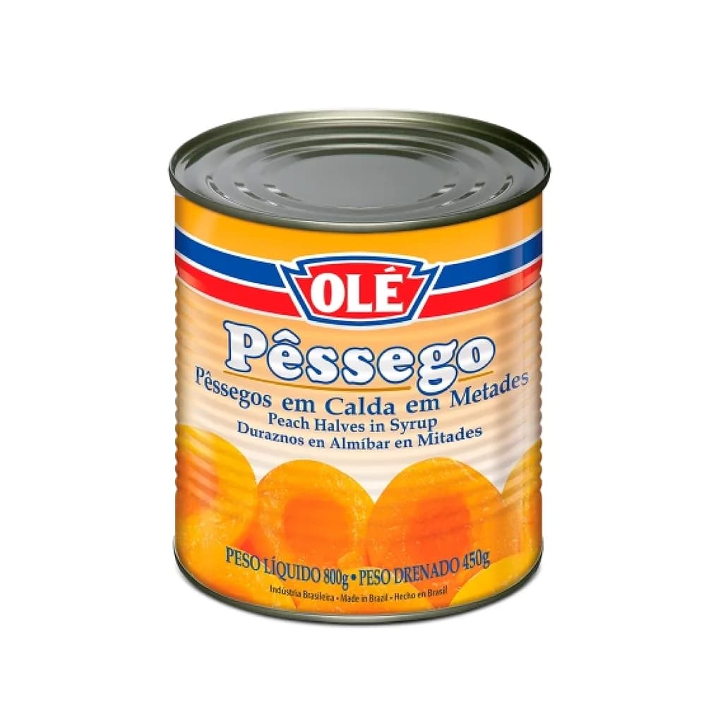 Pessegos em calda ole 450g