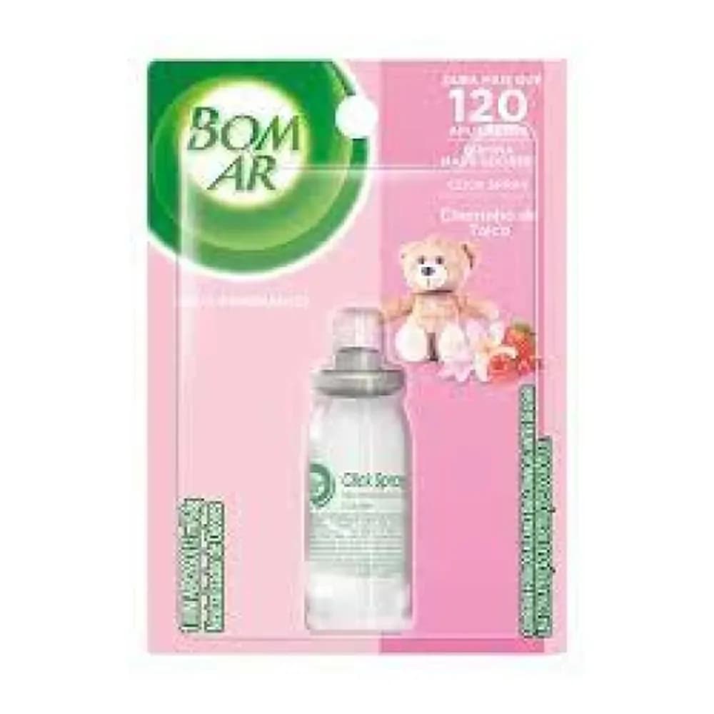 Aromatizador click spray refil cheirinho de talco bom ar 12ml
