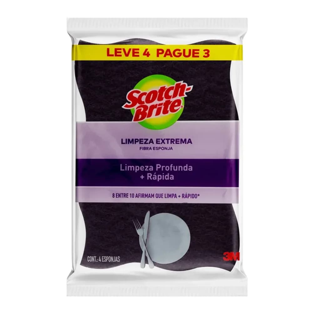Esponja de limpeza extrema scotch-brite 4un