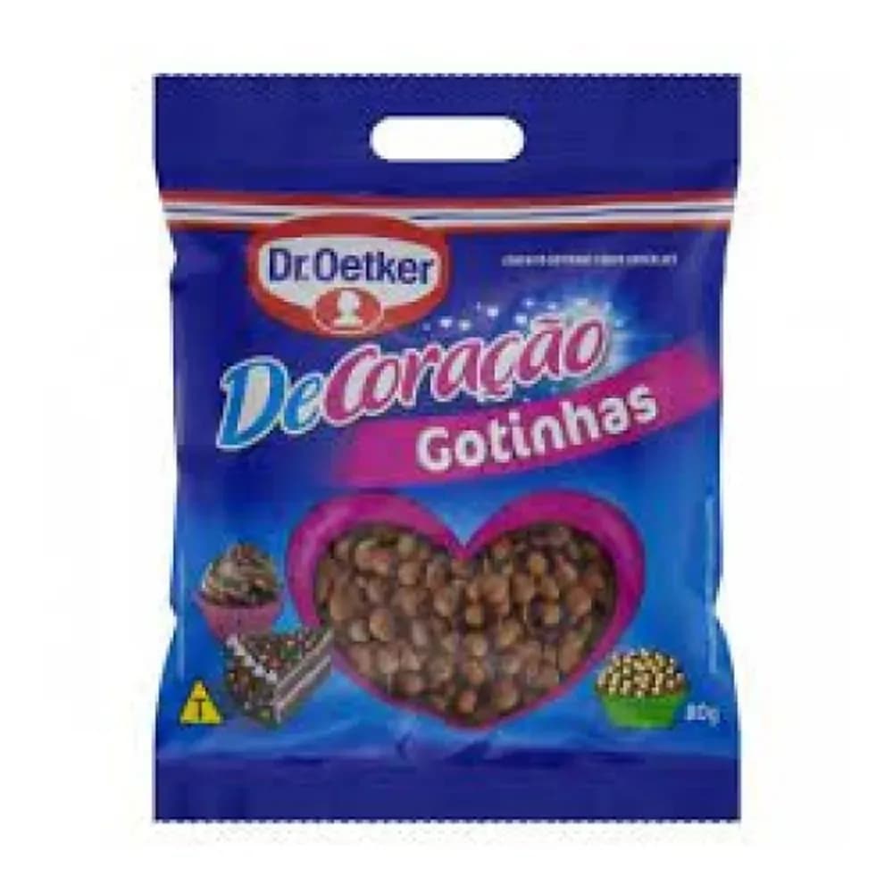 Confeito gotas chocolate dr. oetker 80g