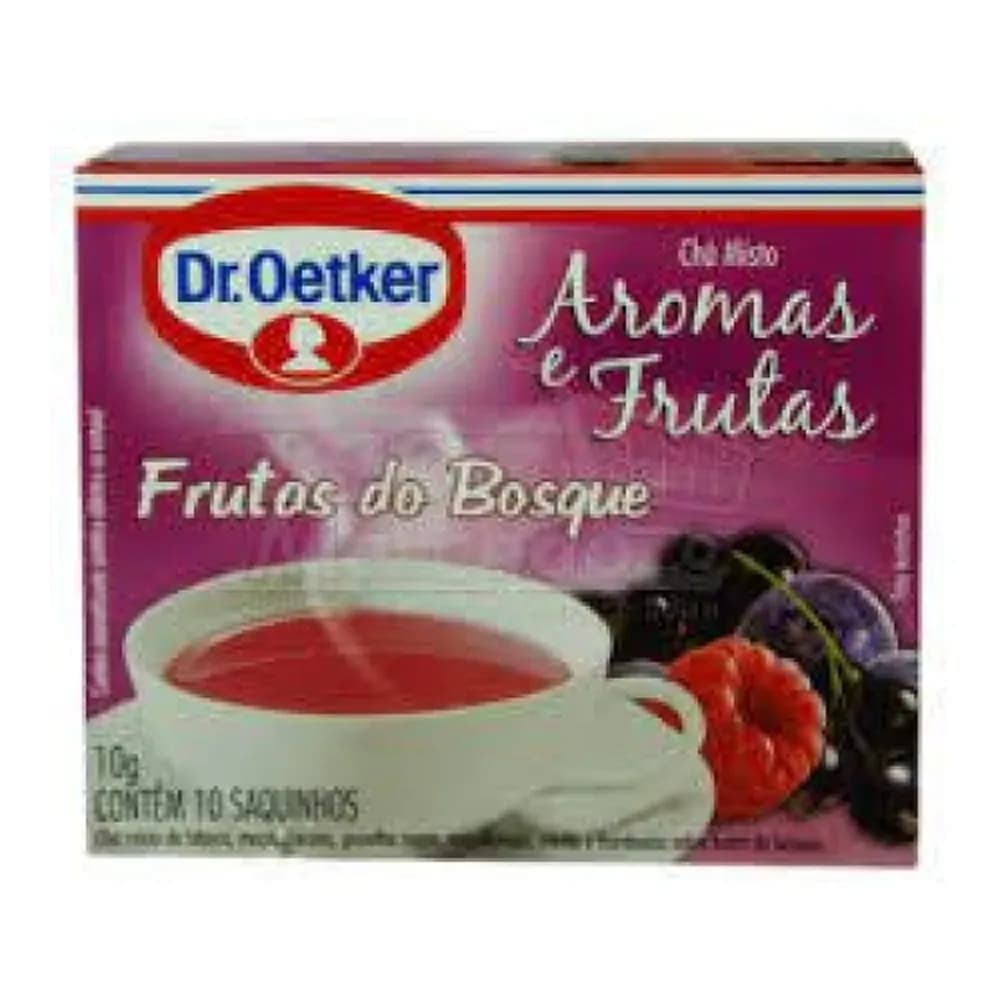 Cha dr oetker frutas do bosque 10g c/10 saquinhos.