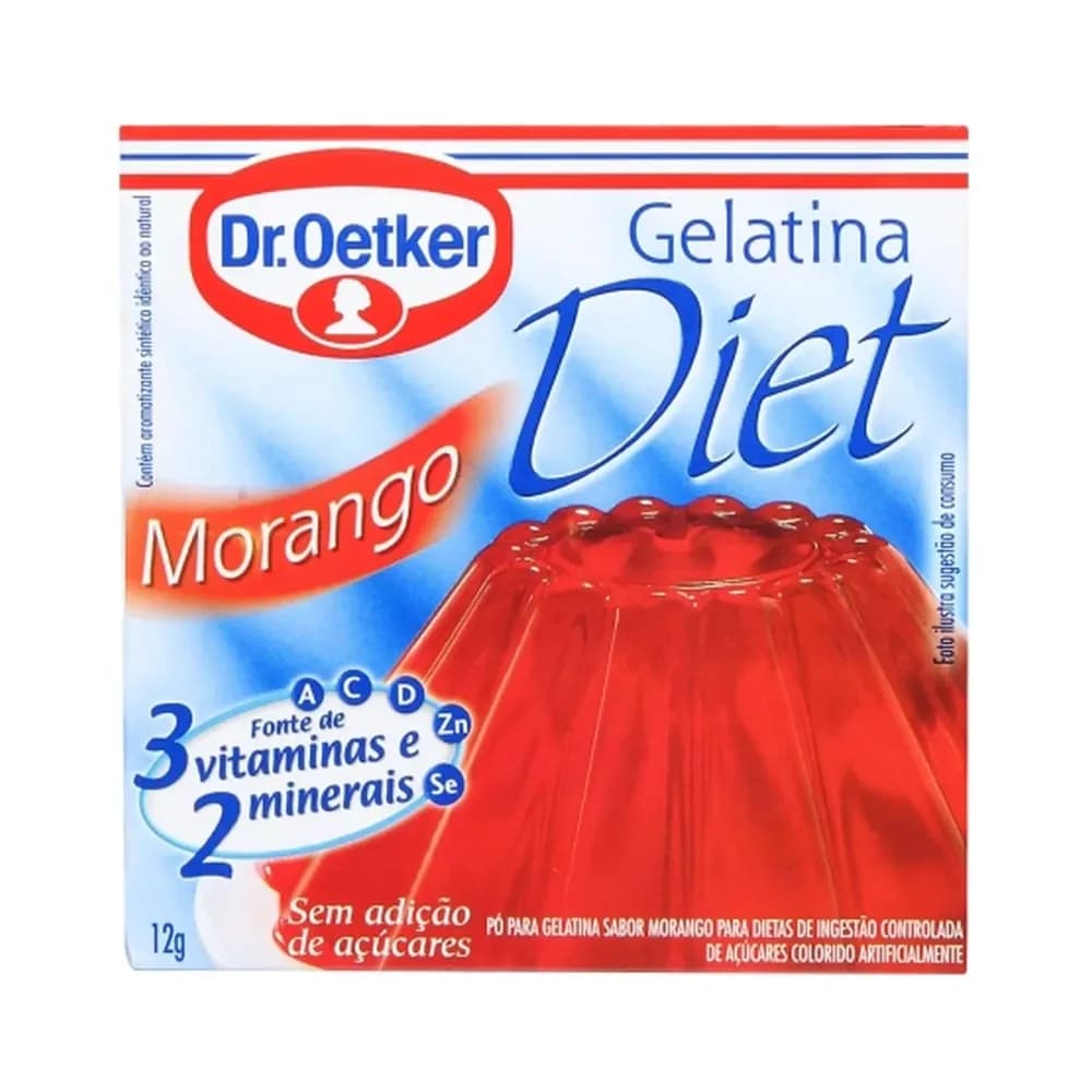 Gelatina dr. oetker morango diet 12g