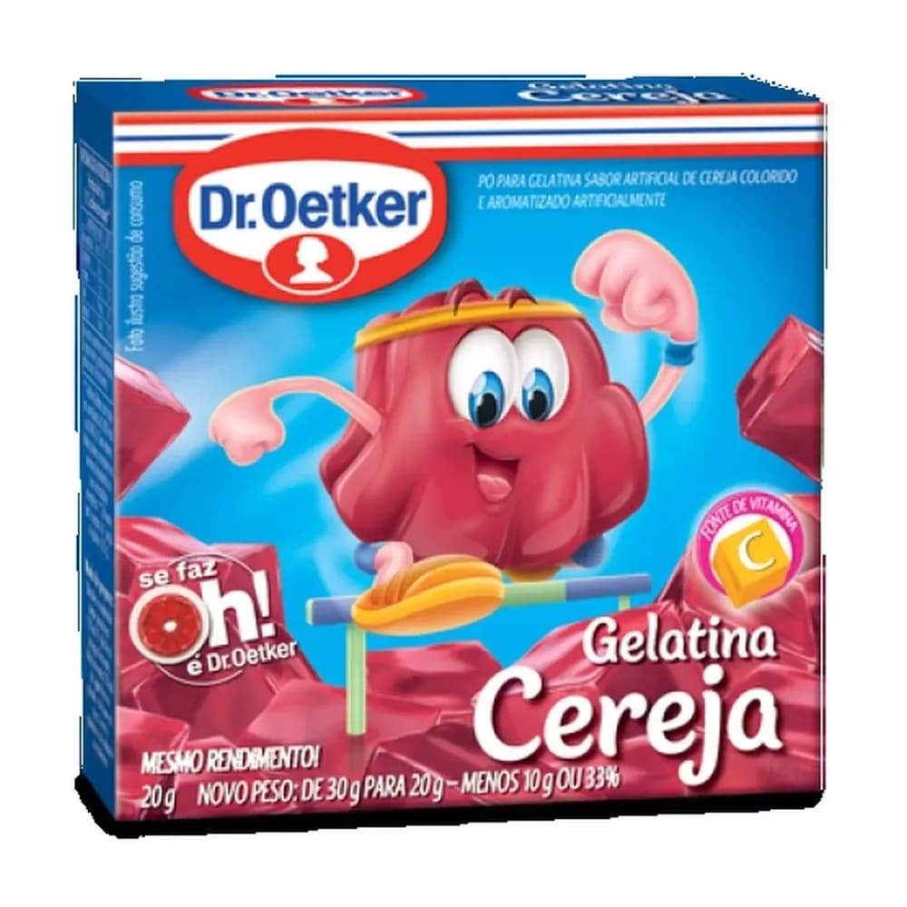 Gelatina em po oetker 20g cereja