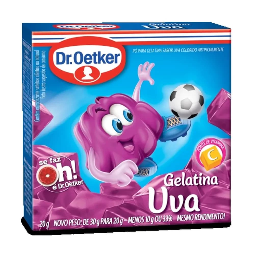 Gelatina em po sabor uva dr.oetker 20g