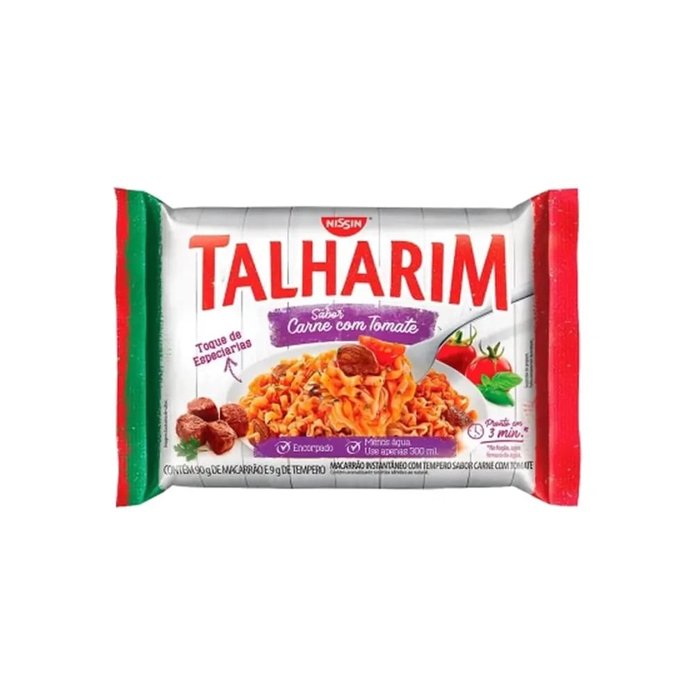 Miojo nissin lamen talharim carne com tomate 99g