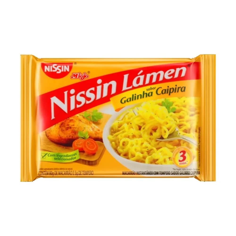 Miojo nissin lamen frango assado limao 85g