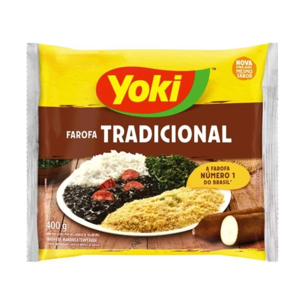 Farofa de mandioca tradicional yoki pacote 400g