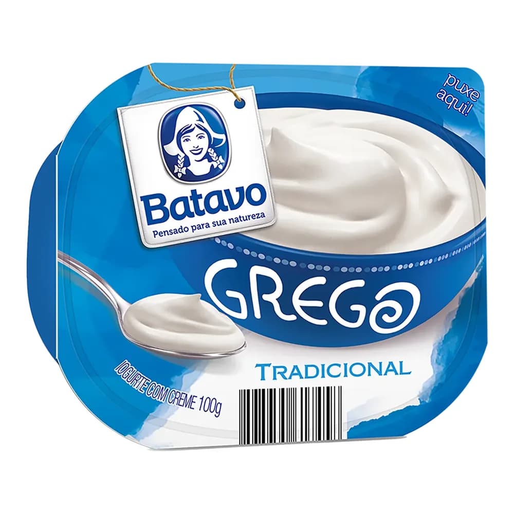 Iogurte batavo grego morango embalagem 100g
