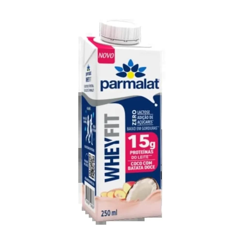 Bebida lactea uht coco com batata-doce zero lactose wheyfit parmalat 250ml