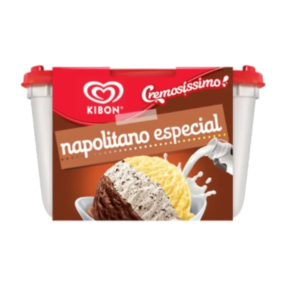 Sorvete cremosissimo napolitano especial kibon 2l