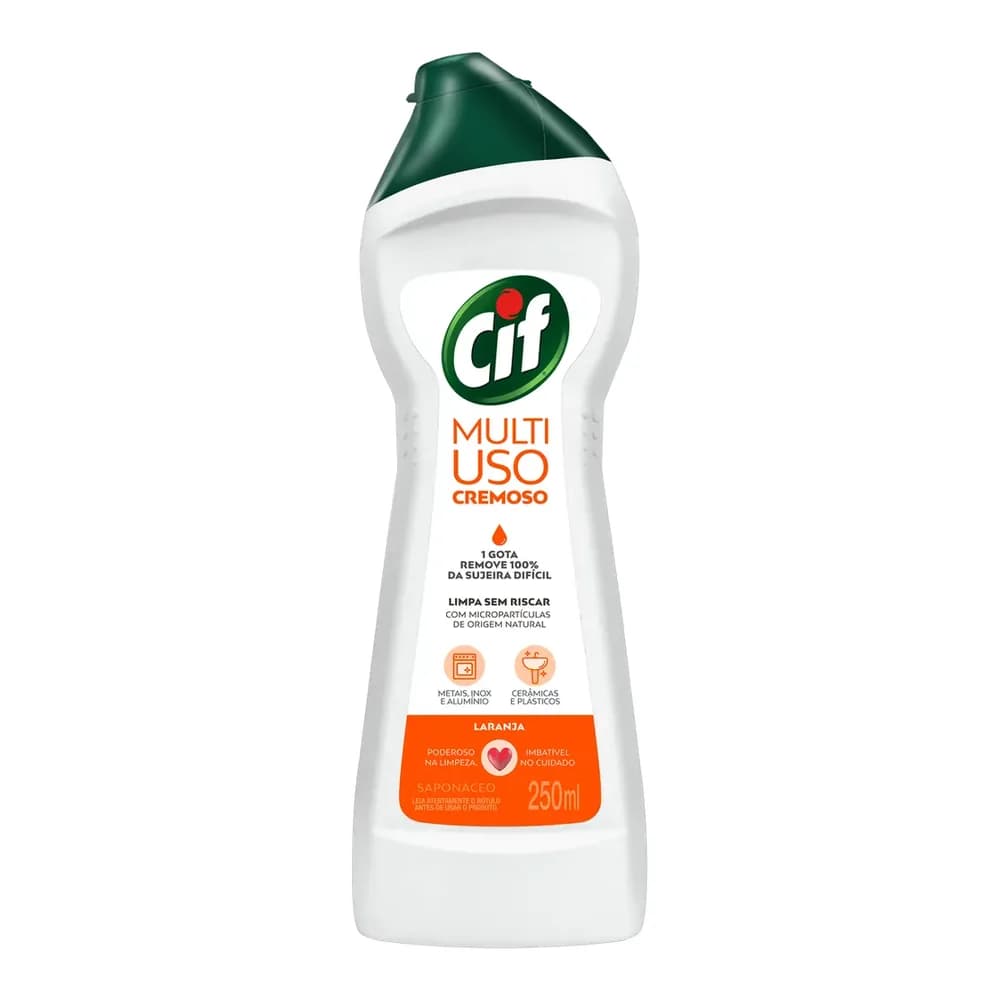 Limpador multiuso cremoso laranja cif 450ml