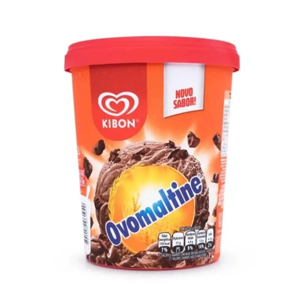 Sorvete ovomaltine kibon 800ml