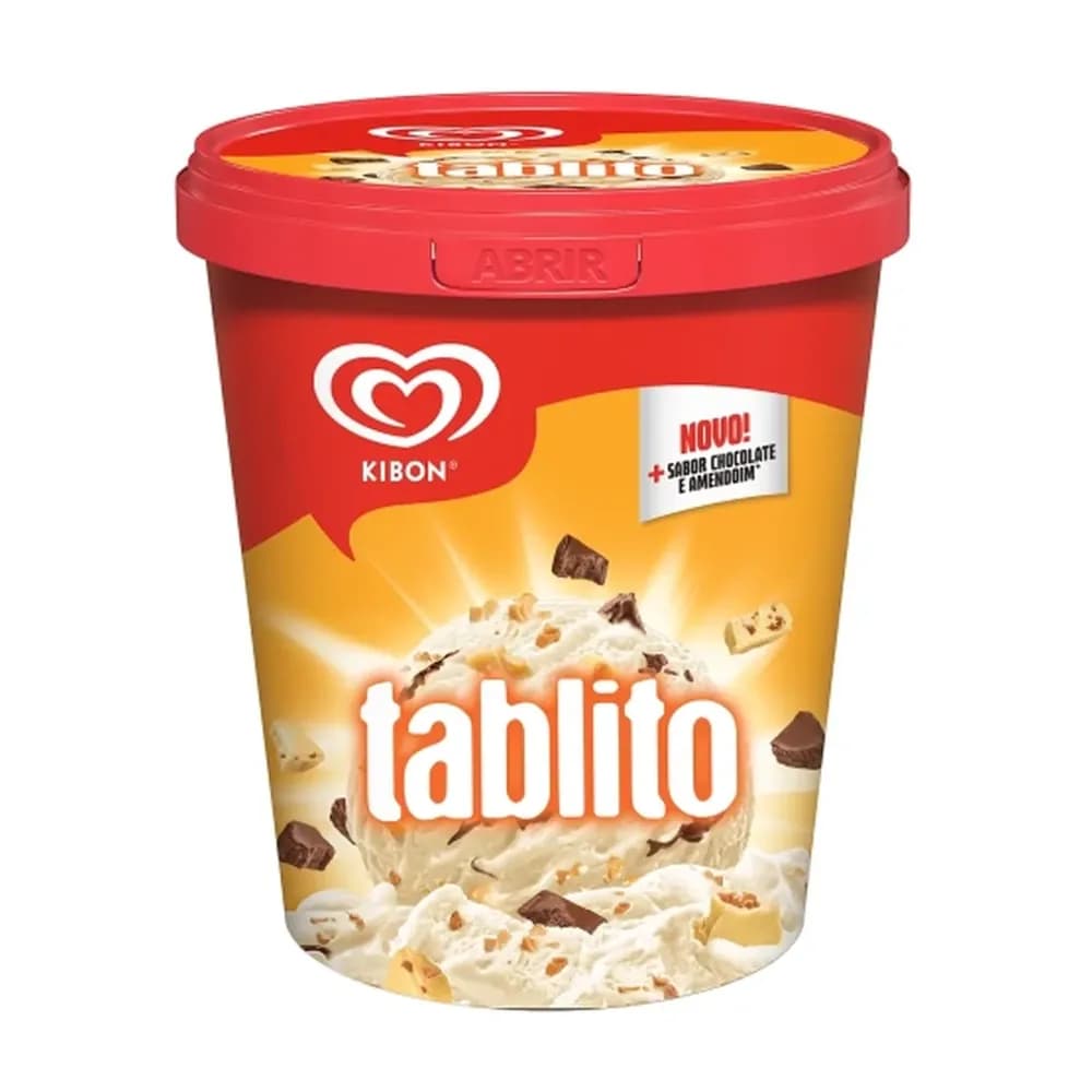 Sorvete tablito kibon 800ml