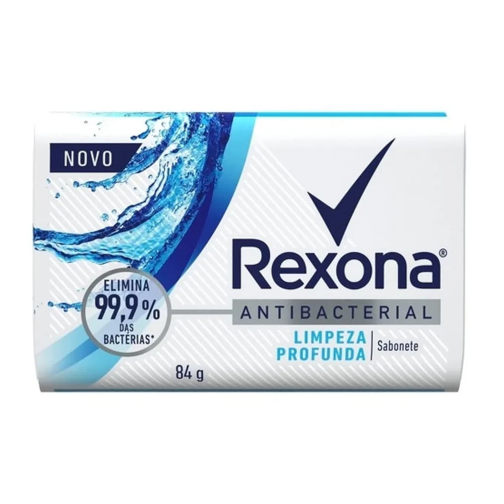 Sabonete em barra antibacterial limpeza profunda rexona 84g