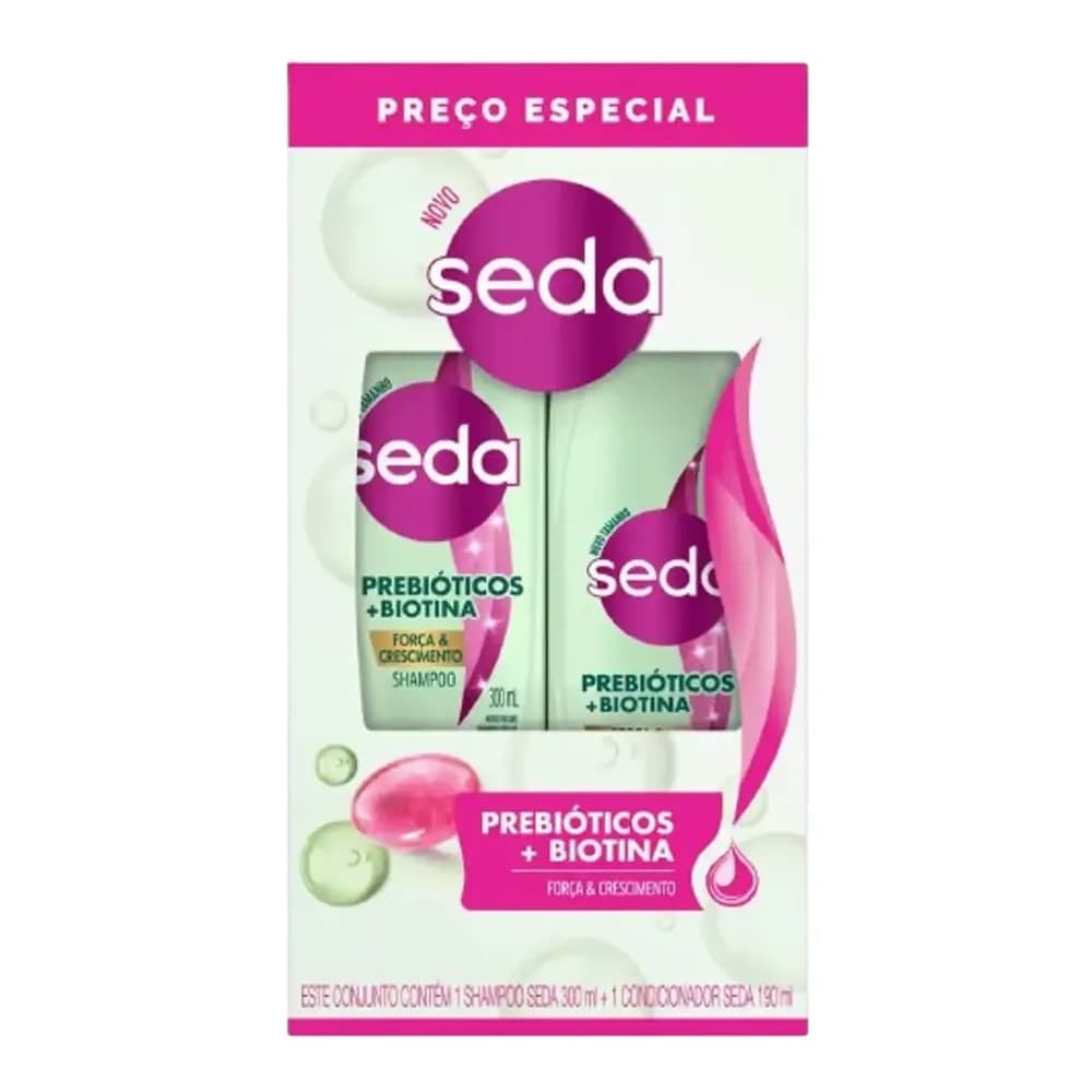 Kit shampoo e condicionador liso perfeito seda