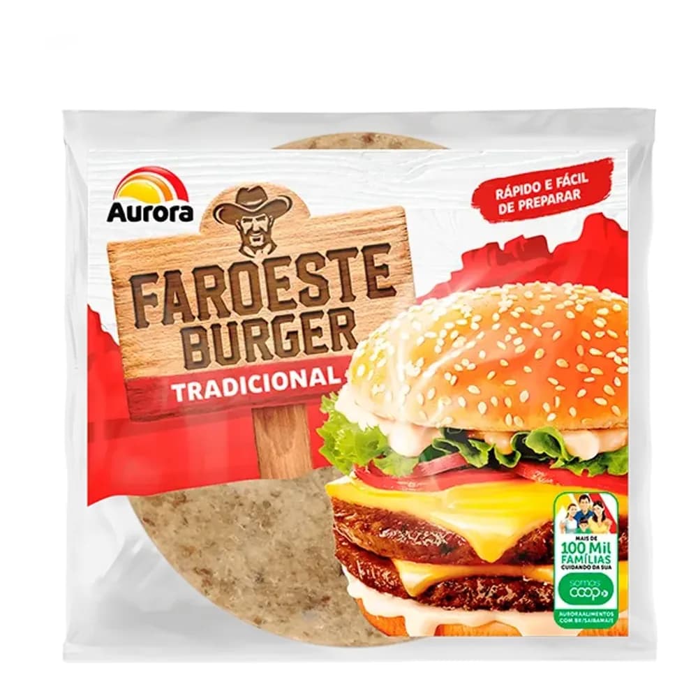Hamburguer faroeste burguer aurora 56g