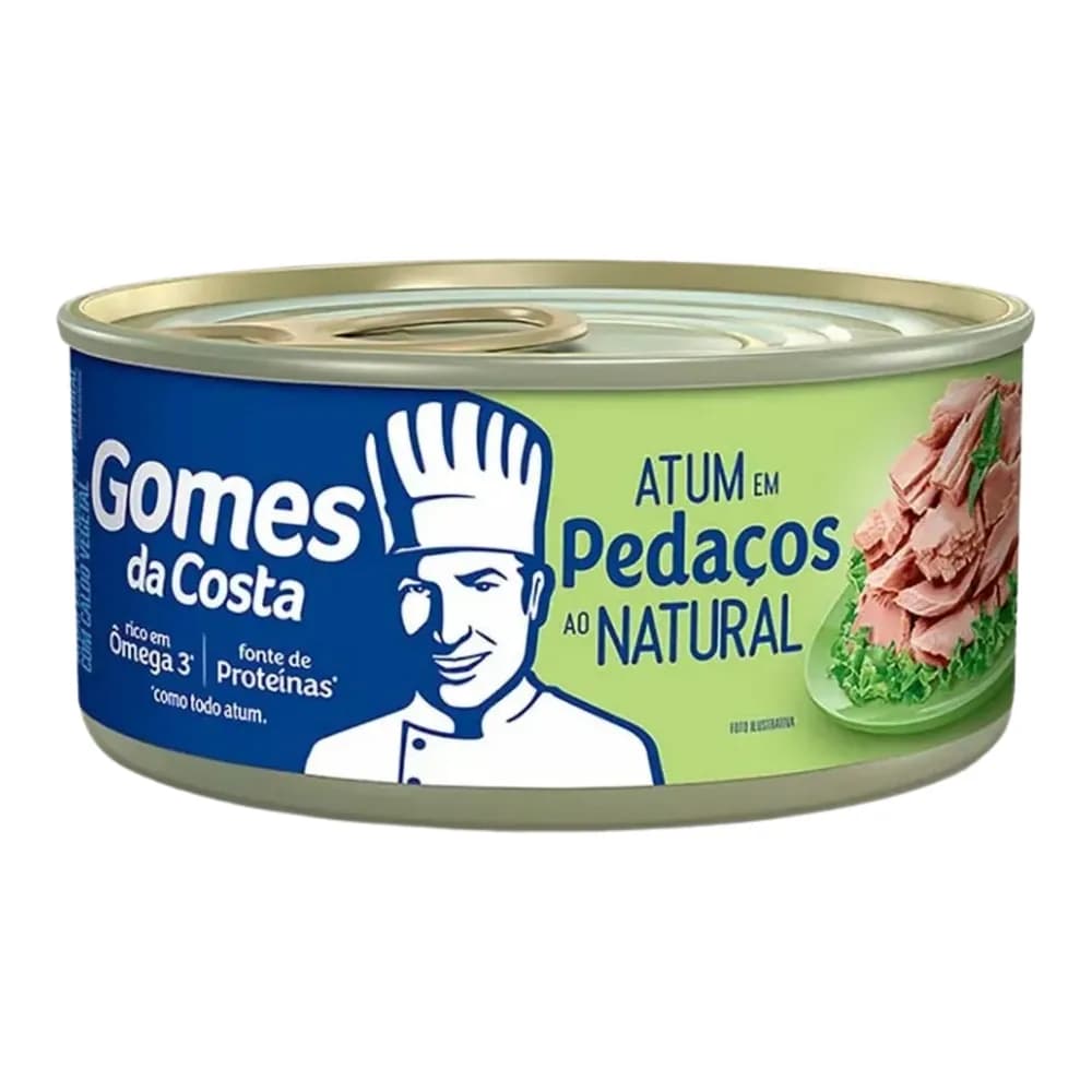 Atum em pedacos ao natural gomes da costa 170g
