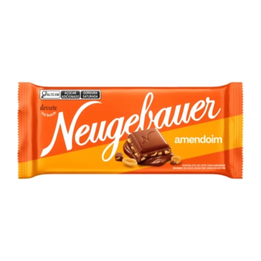 Chocolate em barra ao leite com amendoim neugebauer 80g