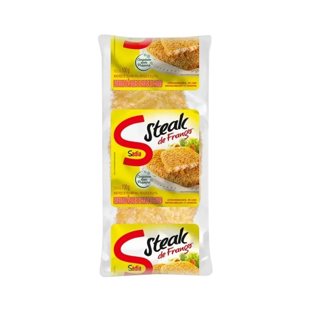 Empanado de frango steak sadia 100g