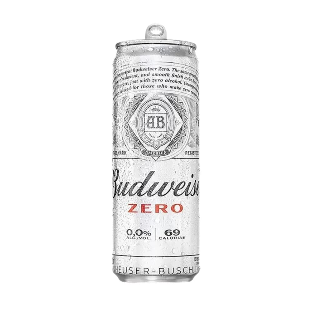 Cerveja budweiser zero alcool lata 350 ml