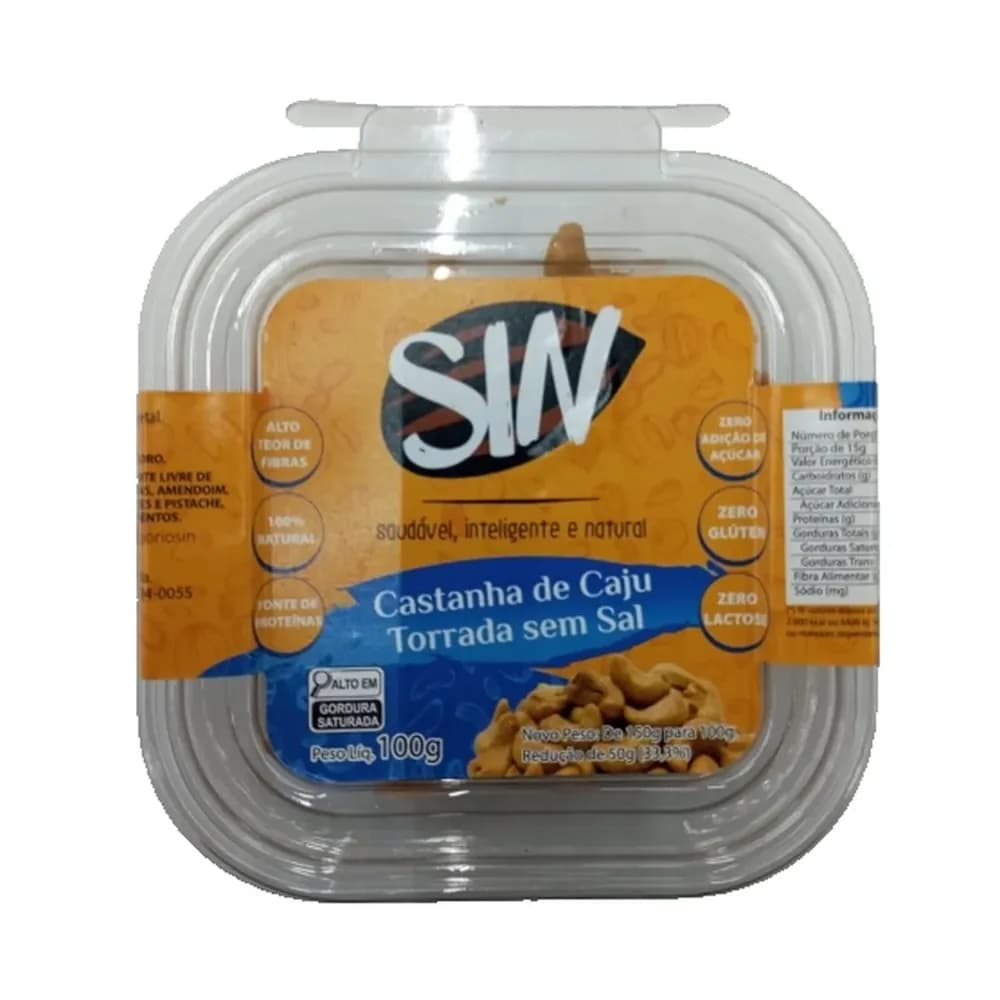 Castanha de caju sin torrada sem sal 100g