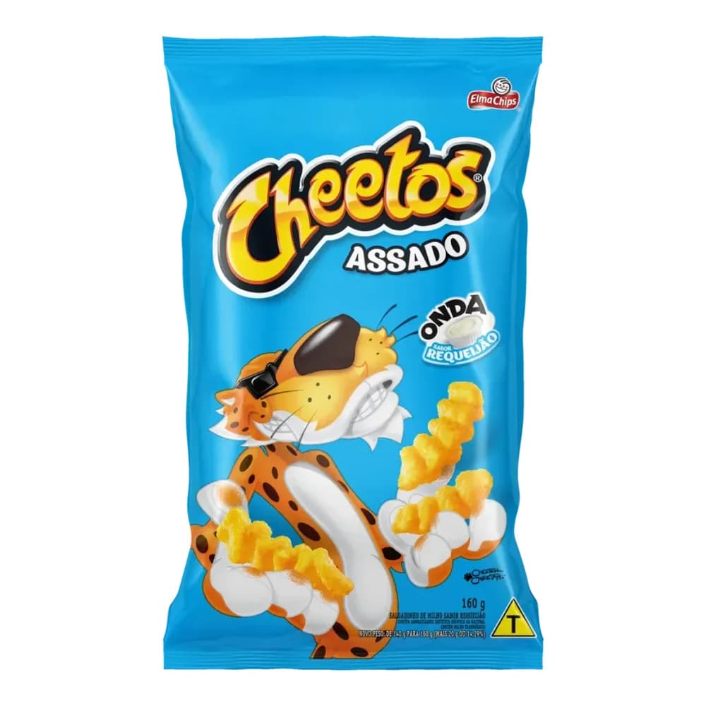 Salgadinho de milho sabor requeijao cheetos onda elma chips 160g