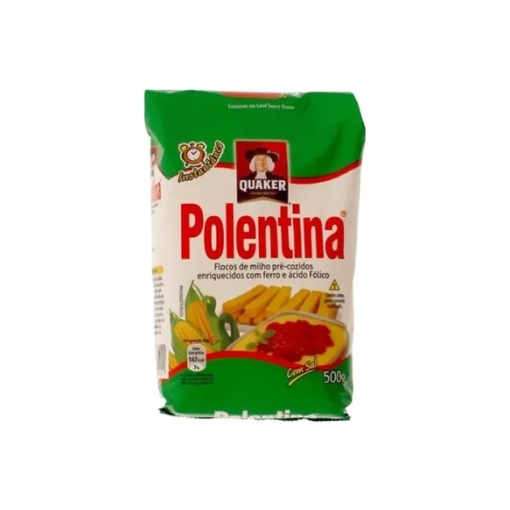 Flocos de milho pre-cozido polentina quaker 500g
