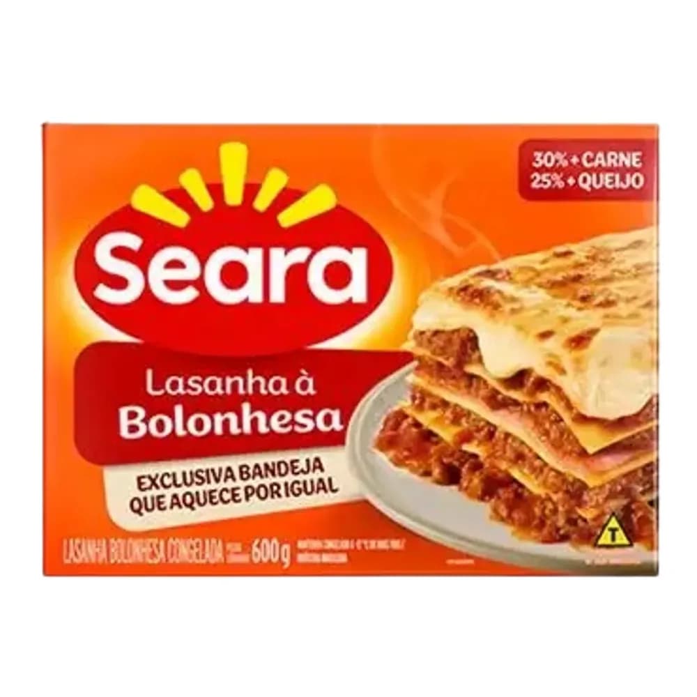 Lasanha de frango seara 600g