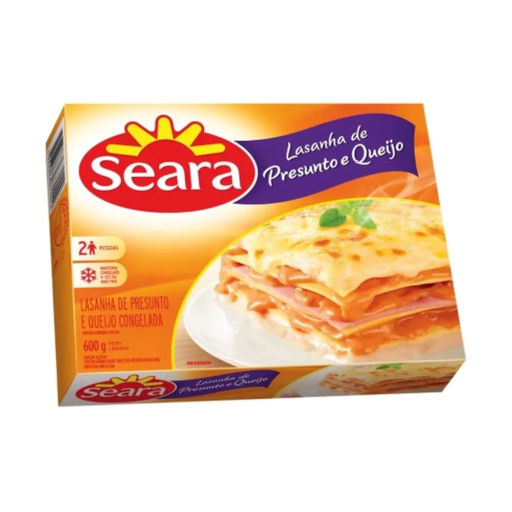 Lasanha de presunto e queijo seara 600g
