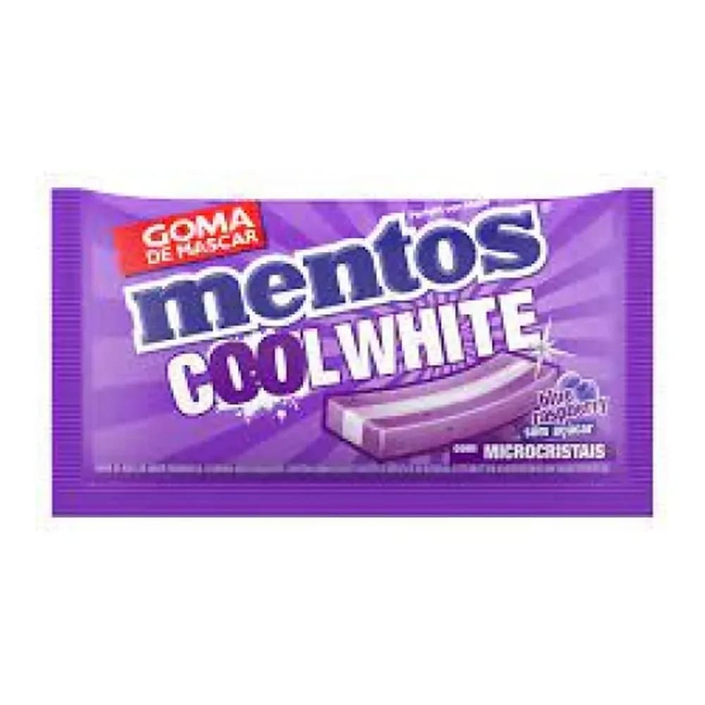 Goma de mascar sem acucar cool white fresh mentos 8,5g