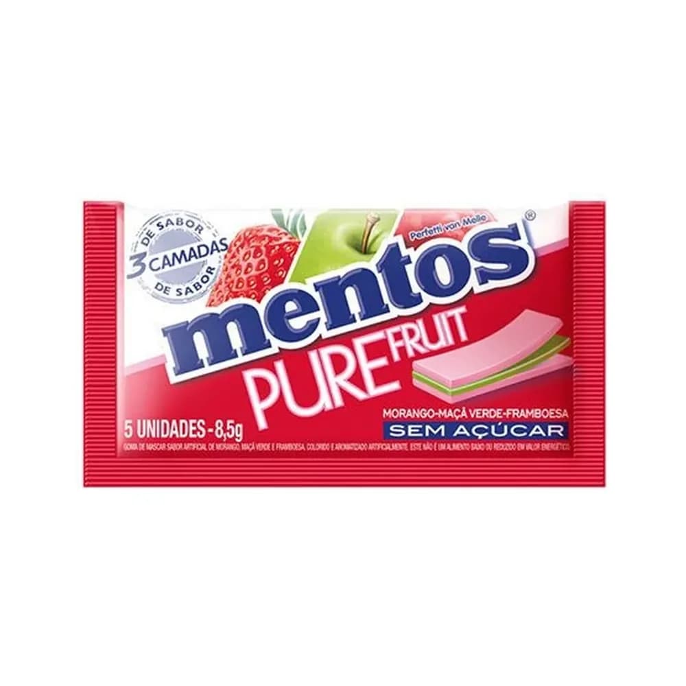 Mentos 3 mais pure fruit 8,5g