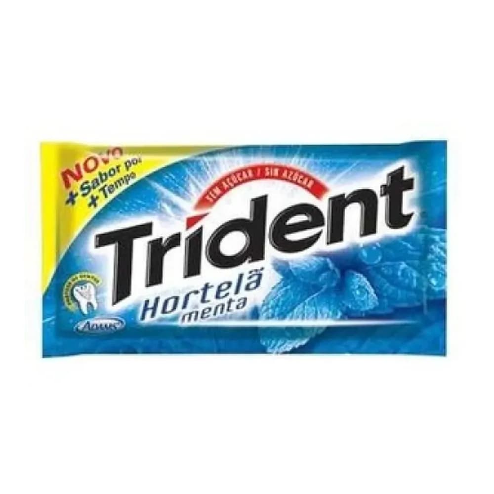 Chiclete hortela sem acucar trident 8g
